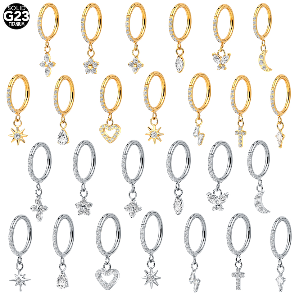 Body Jewelry Trend - 5 Pezzi Orecchini a Cerchio in