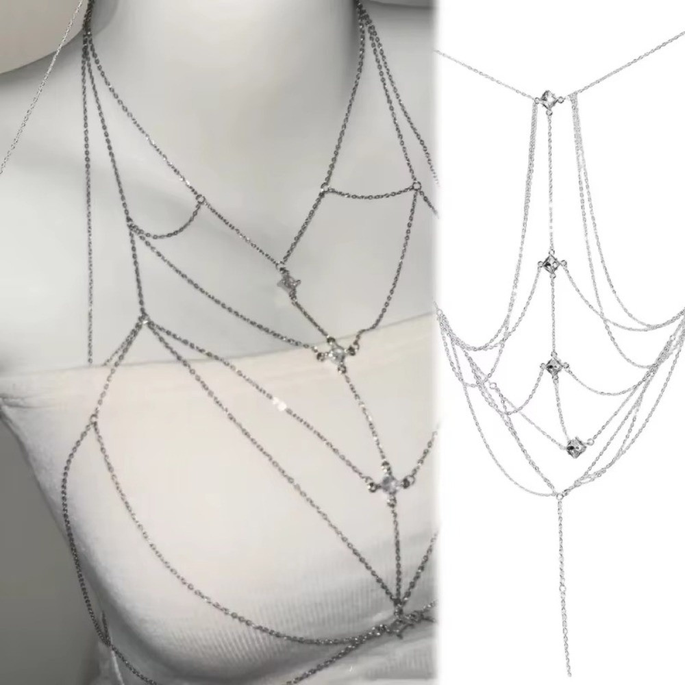 Body Jewelry Trend - Catena per il Busto con Strass