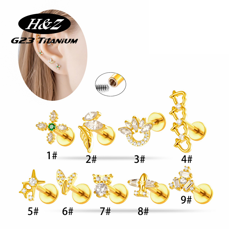 Body Jewelry Implants - 1 Pezzo Piercing Labret in Titanio