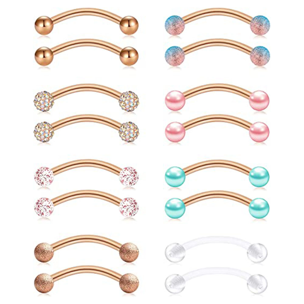 Nipple Bar Curved - 16G Anelli per capezzoli lunghi in