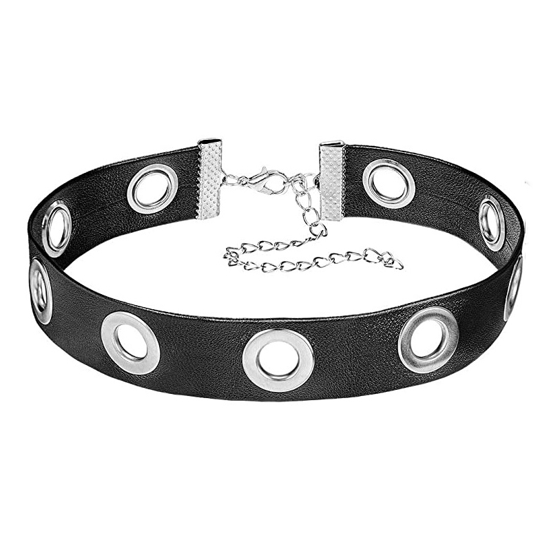 Body Jewelry Trend - Collana girocollo in pelle di nuova