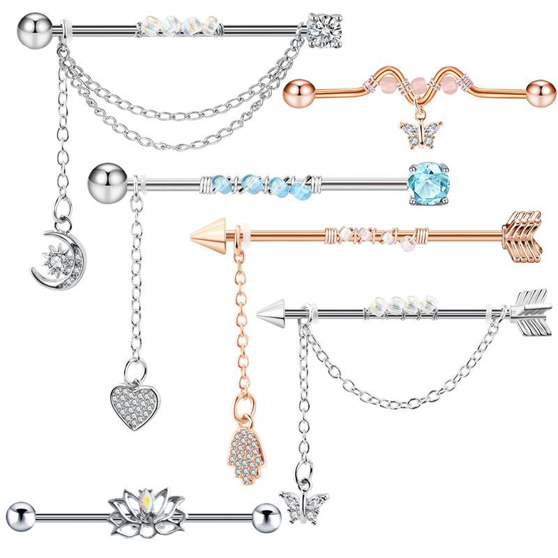Body Jewelry Trend - 1PC Acciaio Chirurgico Industriale Penetrante Bilanciere