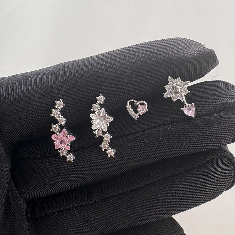 Cluster Stud Ear - Orecchino a helix INS Style con