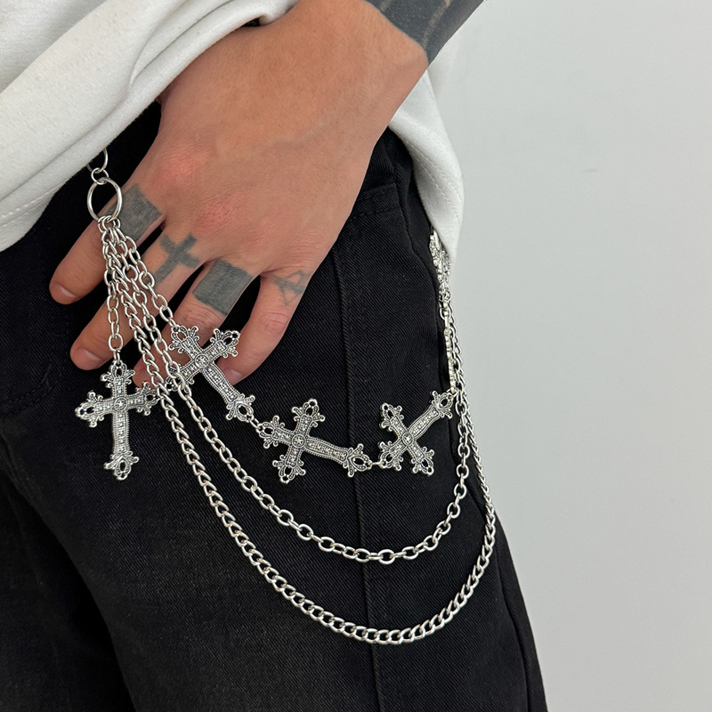 Body Jewelry For Men - Moda punk pantaloni in metallo catena