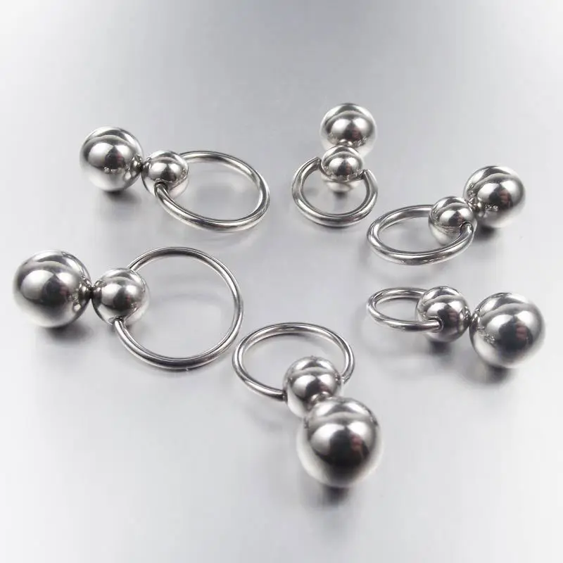 Nipple Bar Curved - In acciaio inox doppia palla Cucurbit