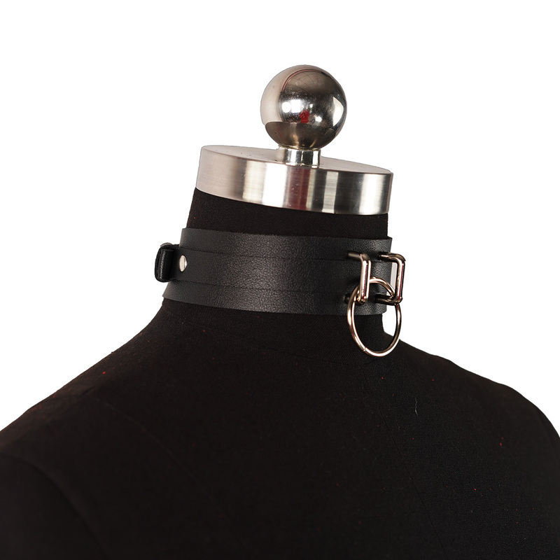 Body Jewelry Goth - Collana girocollo punk gotica nera in