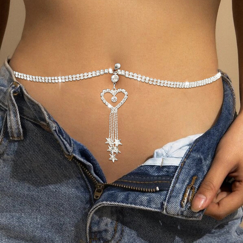 Body Jewelry Sale - GLAMing Boho Heart Dangle Strass Piercing