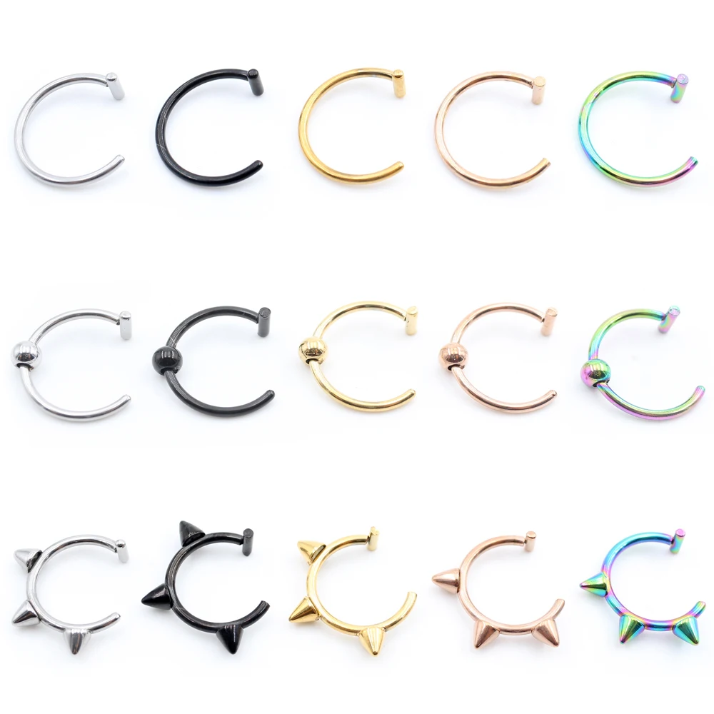 Body Jewelry Metal Types - 1 pezzo in acciaio inossidabile anello