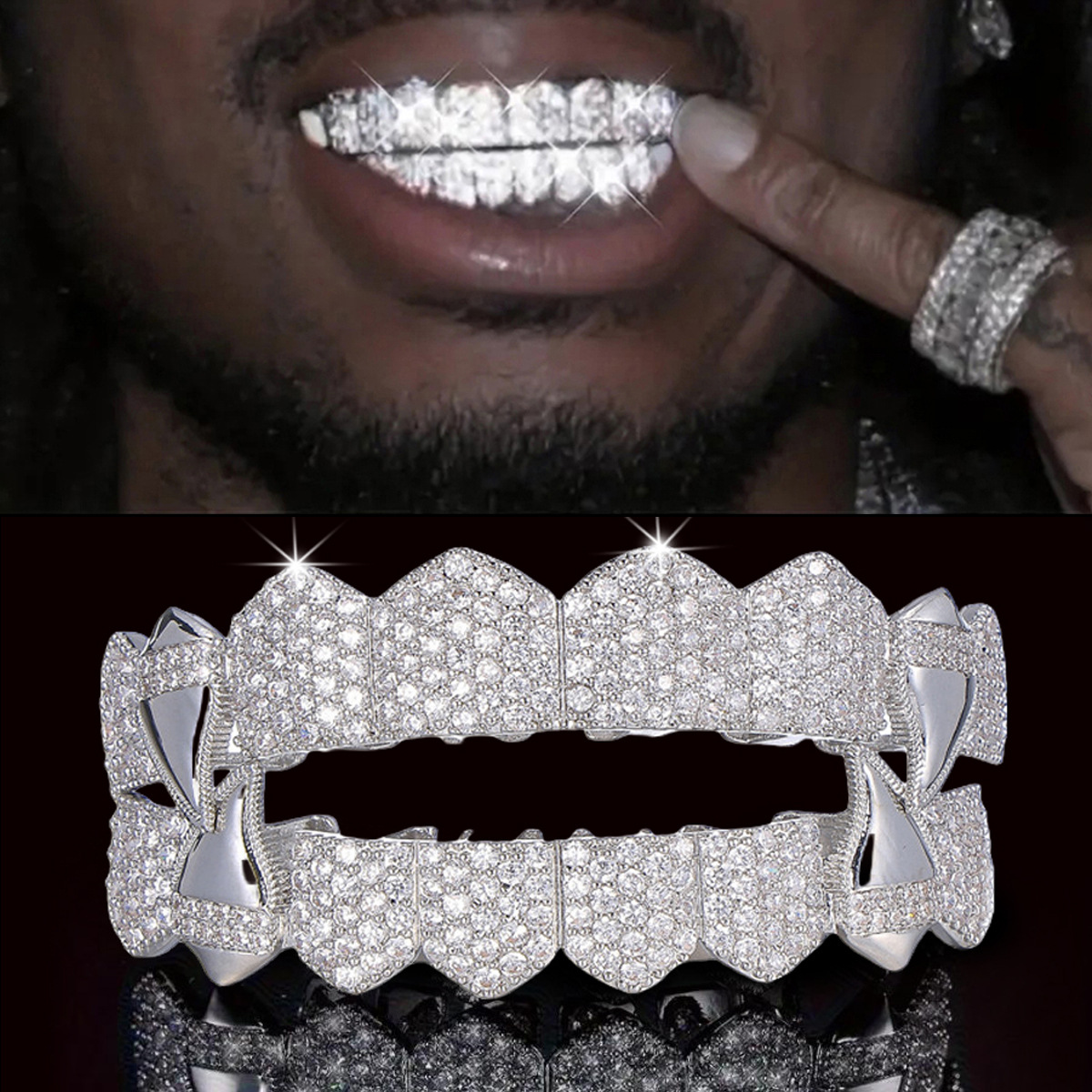 Body Jewelry For Men - RACHELZ Misto 8/8 Fondo Superiore Iced