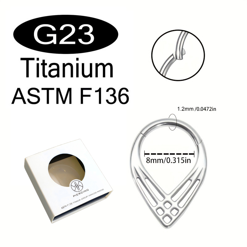 Body Jewelry Jewelry Box - G23 titanio griglia acqua goccia a