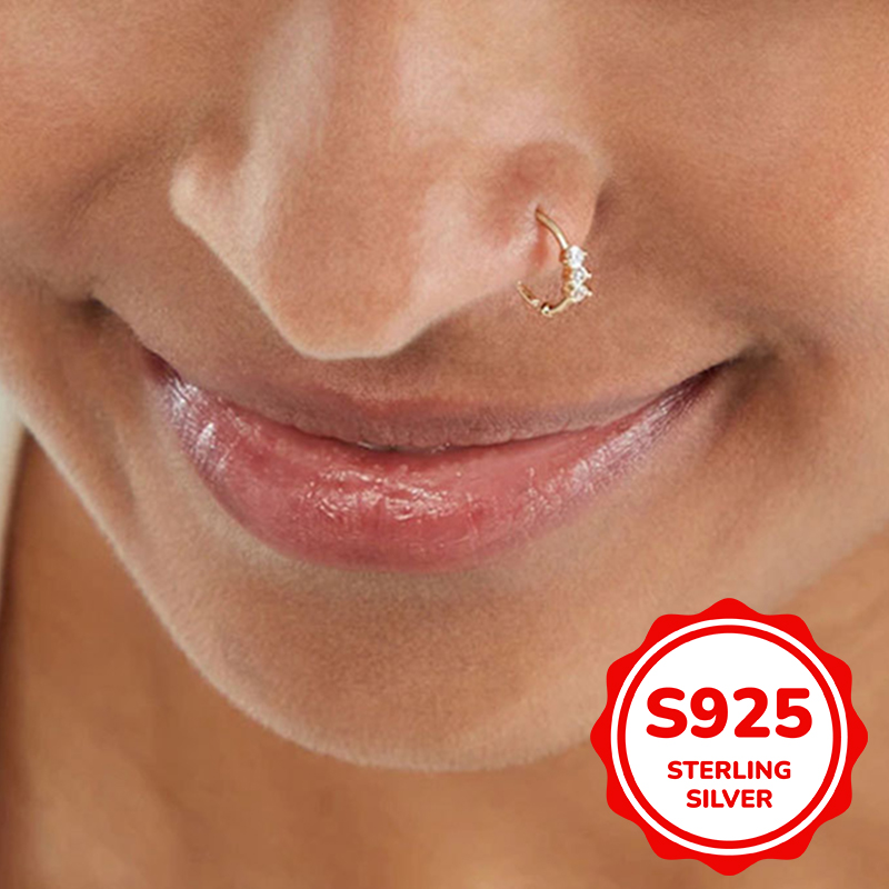 Body Jewelry Trend - Anello da naso con gioielli penetranti