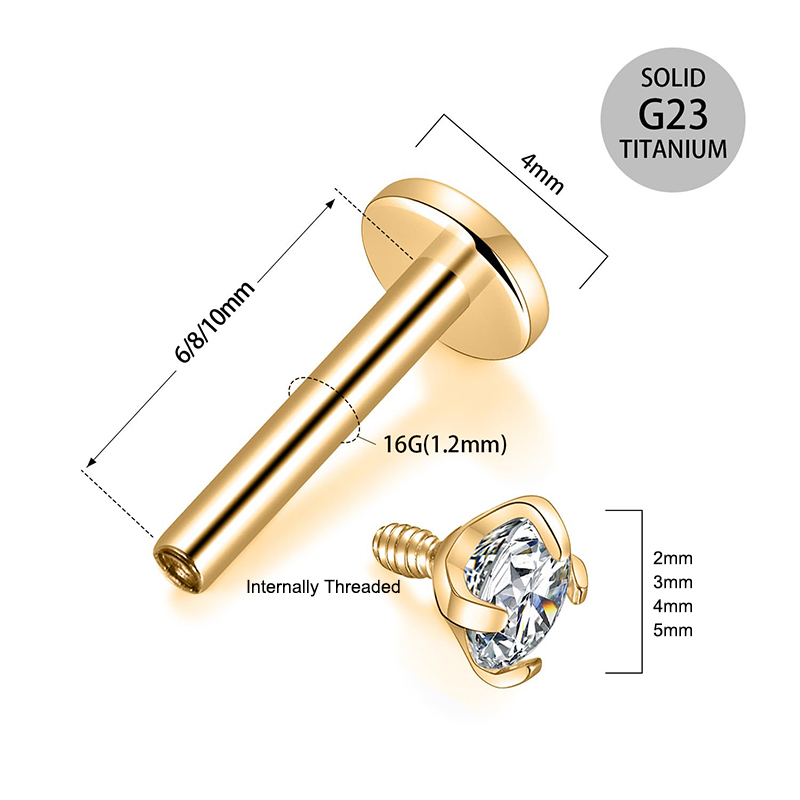 Orecchini a perno in titanio 1 - Body Jewelry Back recensione e prezzo