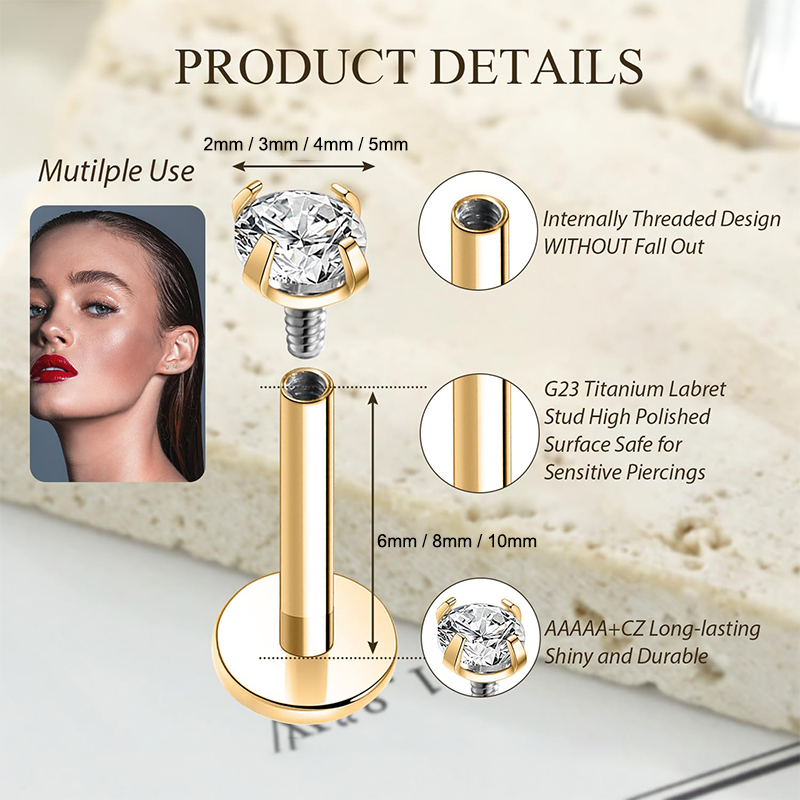 Orecchini a perno in titanio 1 - Body Jewelry Back recensione e prezzo