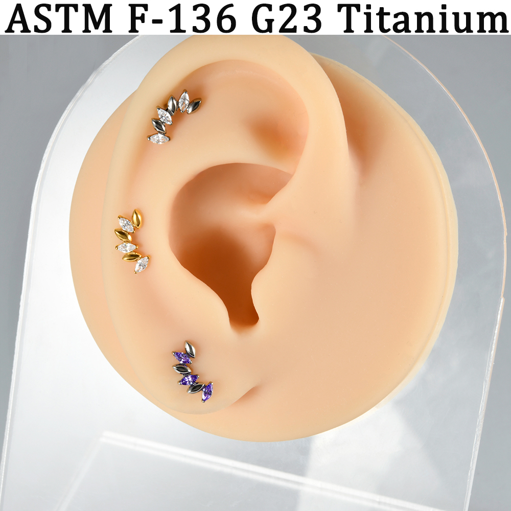 5-1 pz. Labret CZ 5/6 Marquise - Body Jewelry Implants recensione e prezzo