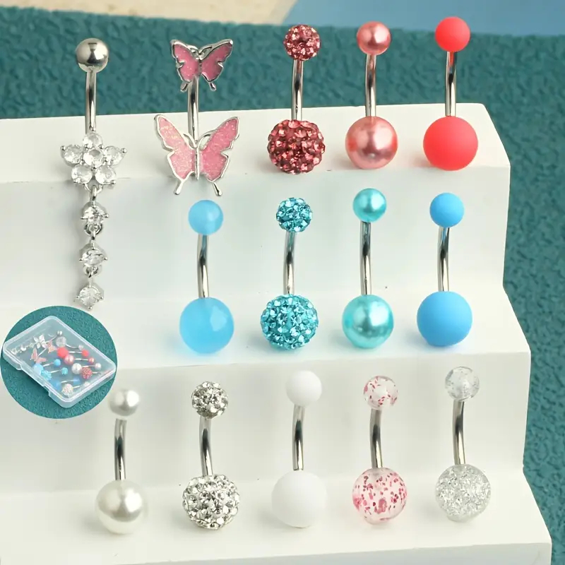 14pcs anelli del bottone della - Body Jewelry Jewelry Box recensione e prezzo