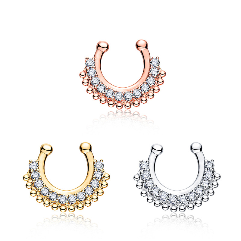 1 pz tipo U falso setto clicke - Body Jewelry Metal Types recensione e prezzo