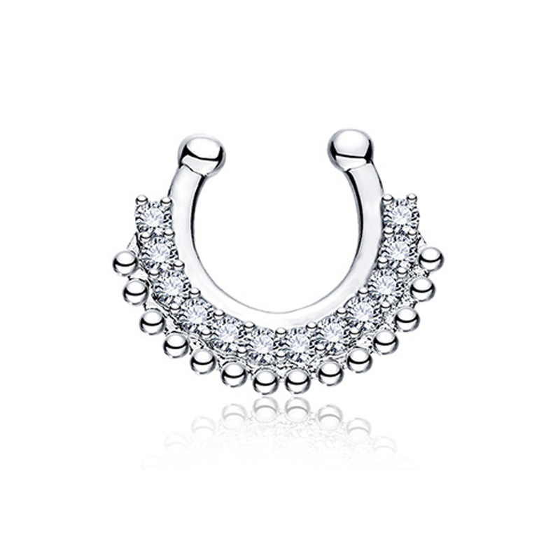 1 pz tipo U falso setto clicke - Body Jewelry Metal Types recensione e prezzo