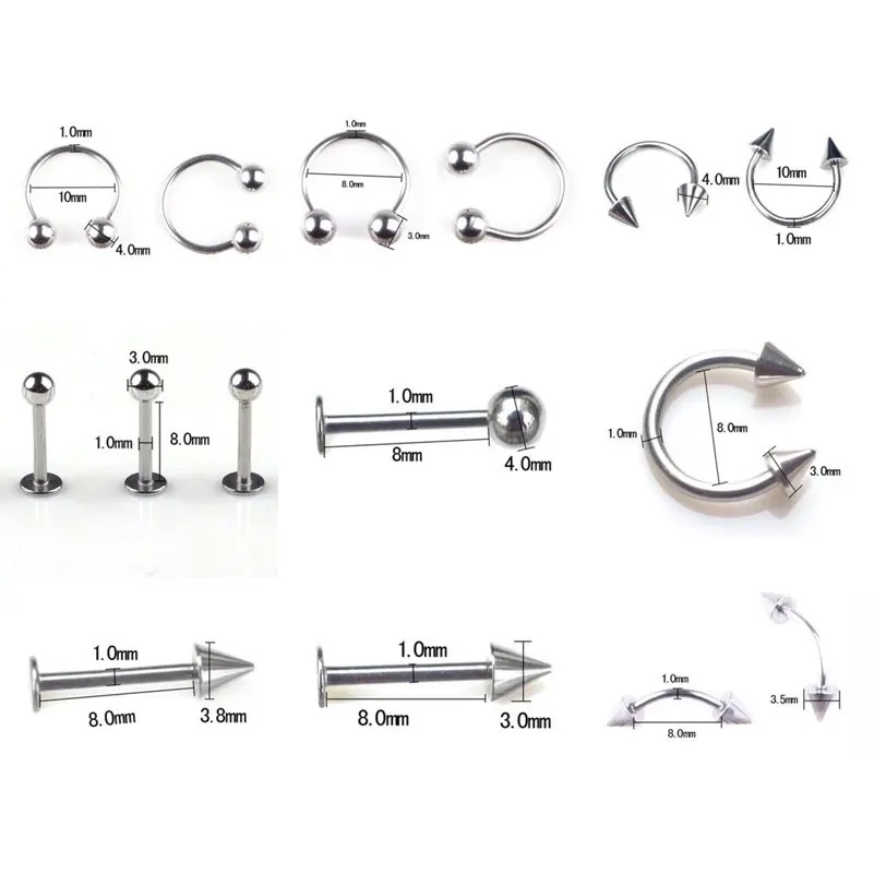 45/80/110 pezzi stili misti in - Body Jewelry Jewelry Box recensione e prezzo