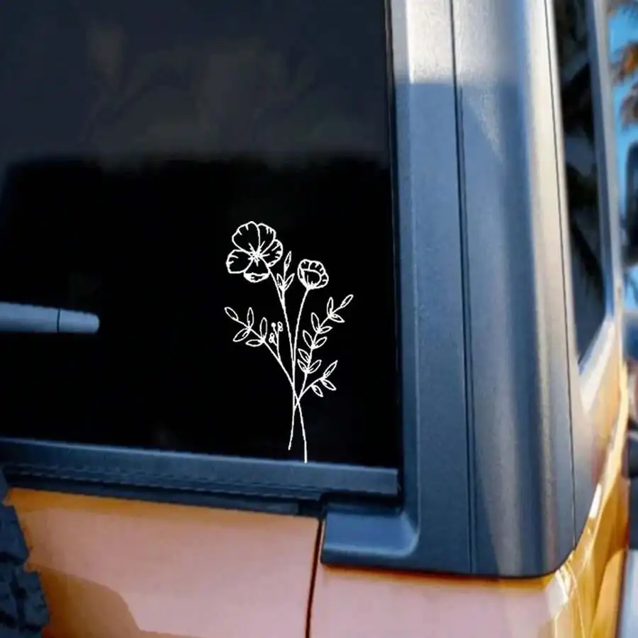 1 adesivo per auto con fiori s - Body Jewelry Back recensione e prezzo