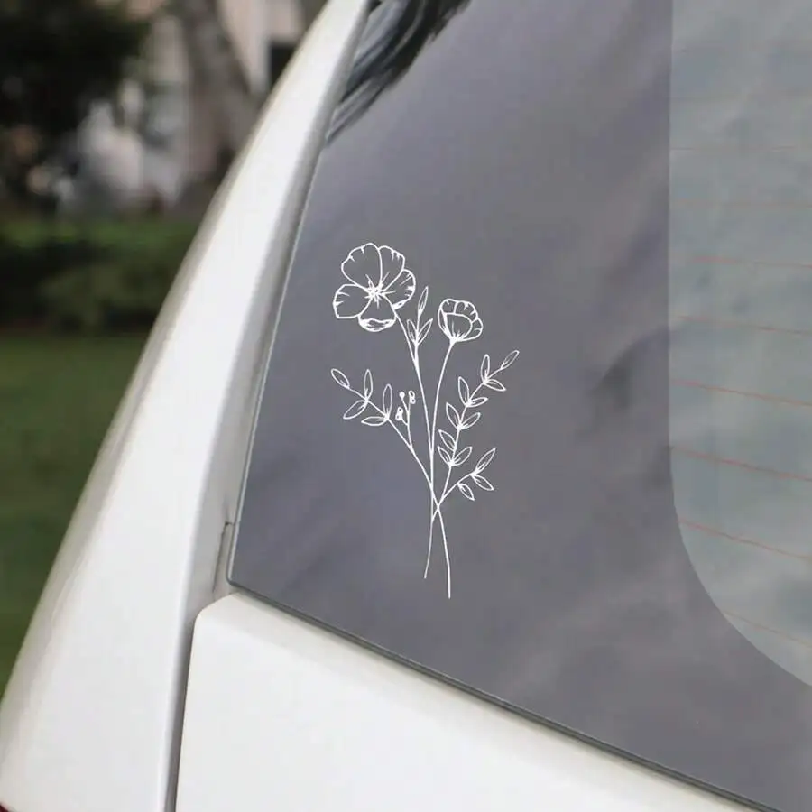 1 adesivo per auto con fiori s - Body Jewelry Back recensione e prezzo