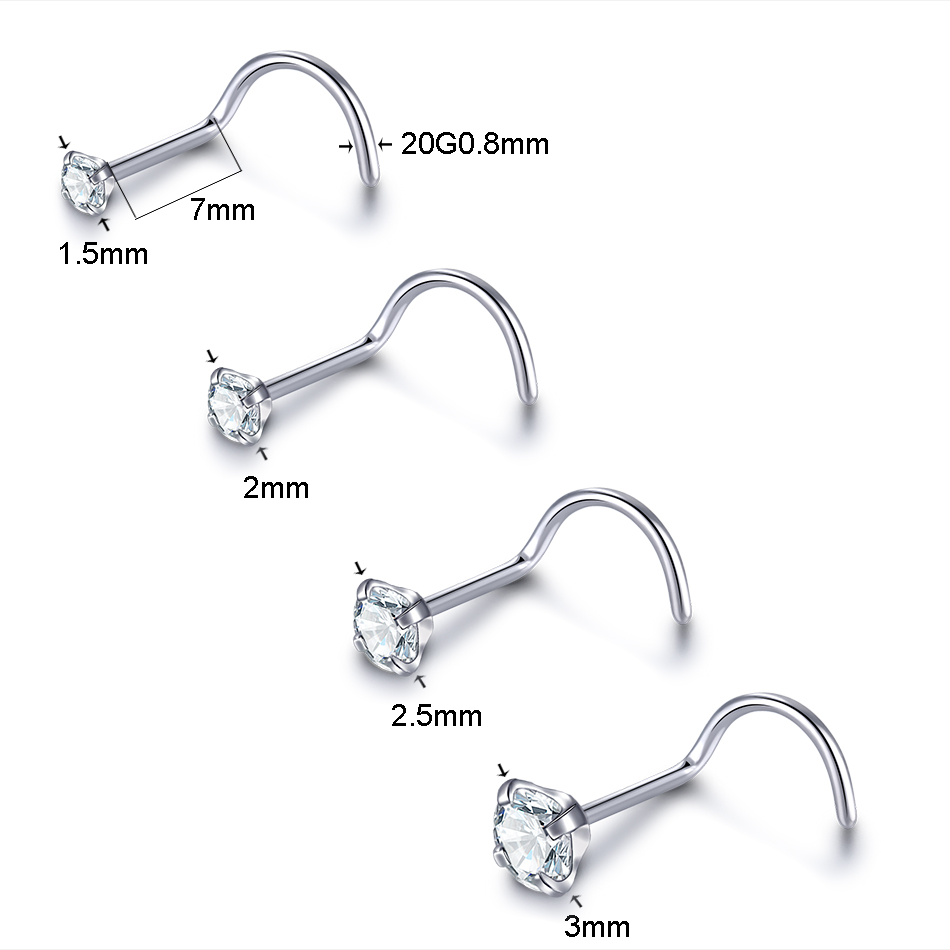 Implant Titanium Nose Stud Rin - Body Jewelry Implants recensione e prezzo