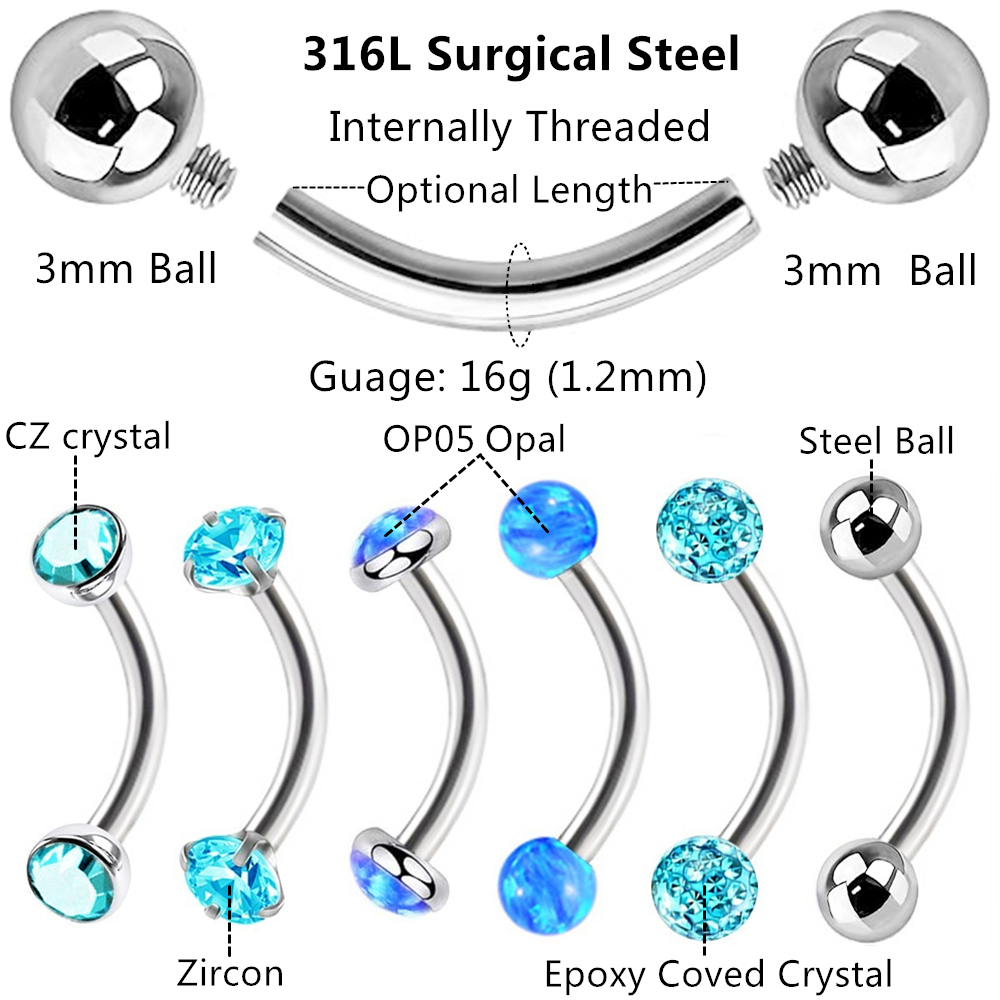 6pc 16g Tipo misto Anello per  - Body Jewelry Metal Types recensione e prezzo