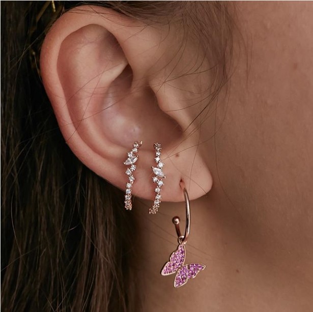 scintillante bling cz cluster  - Cluster Stud Ear recensione e prezzo