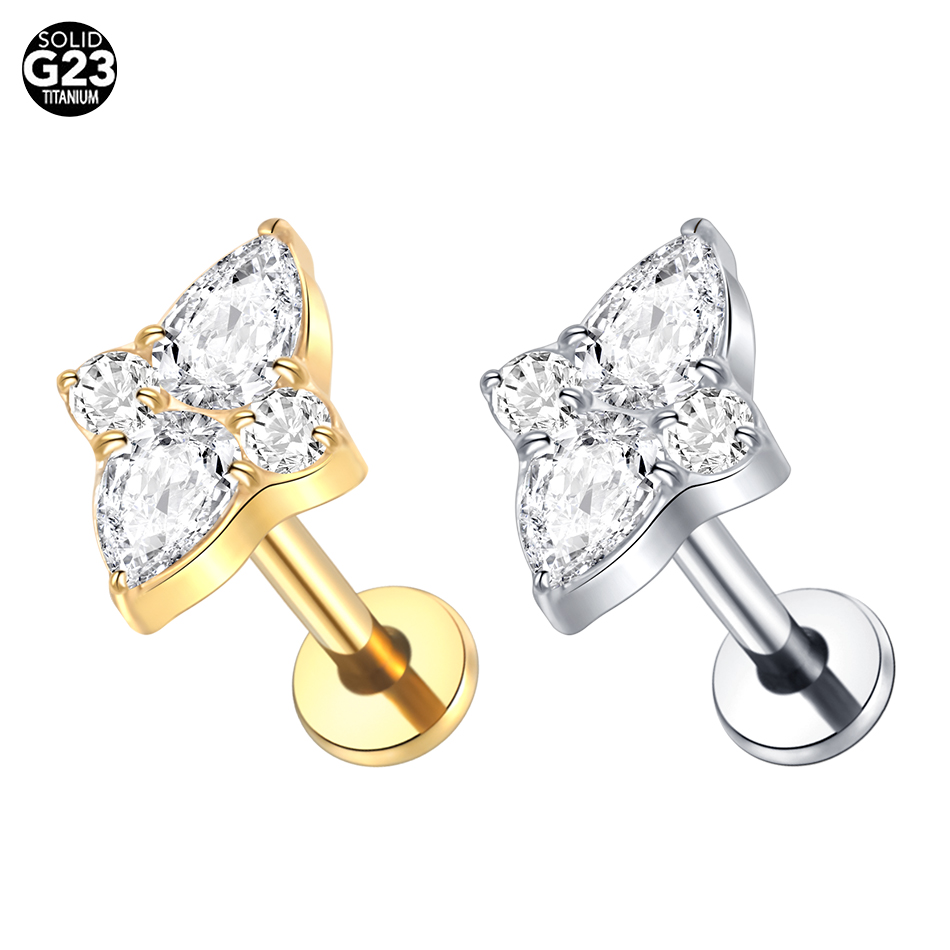 1Pc Titanium Labret Lip Stud C - Body Jewelry Trend recensione e prezzo
