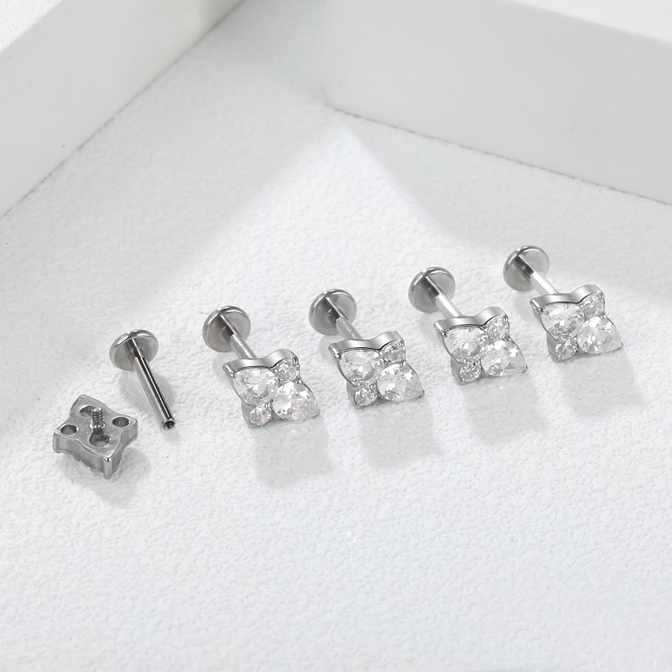 1Pc Titanium Labret Lip Stud C - Body Jewelry Trend recensione e prezzo