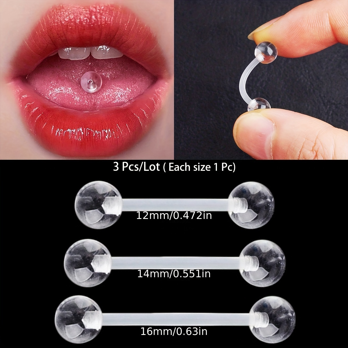 3 pz/set (ciocca dimensione 1  - Body Jewelry Stores recensione e prezzo