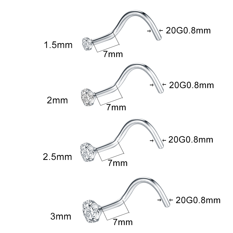 1/5 pz Piercing per Naso in Ti - Body Jewelry Implants recensione e prezzo