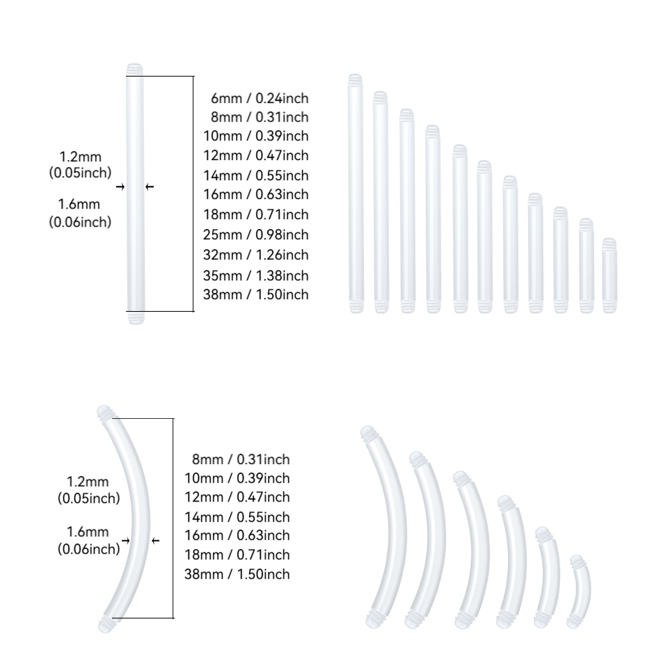 50Pcs/lot 14G Straight Bar Par - Nipple Bar Curved recensione e prezzo