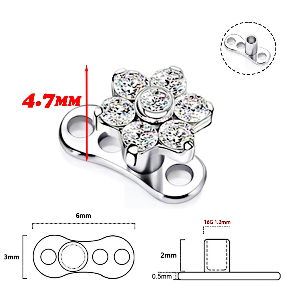 F136 Lega di titanio Fiore di  - Body Jewelry Implants recensione e prezzo
