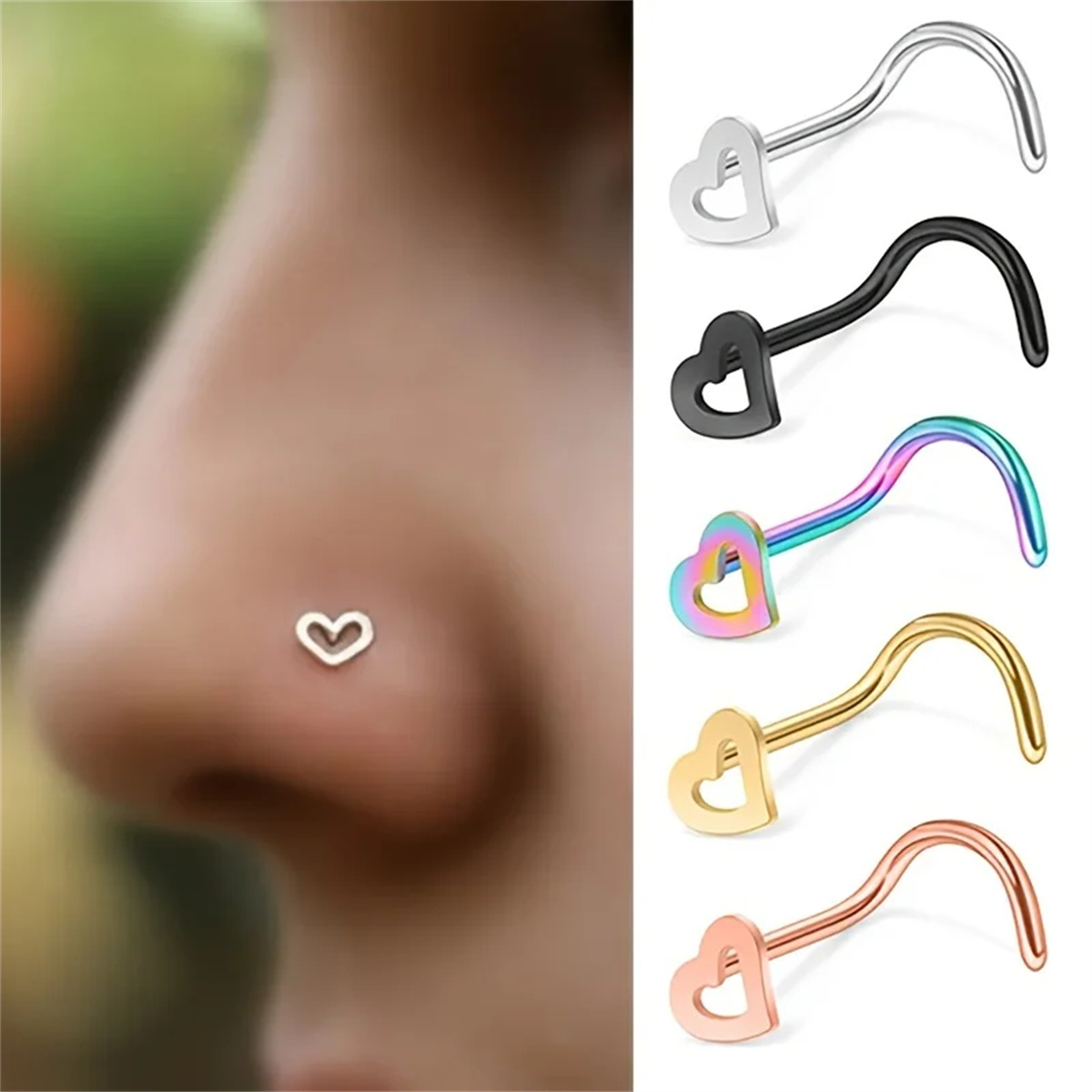 EVISPOL Set di 5 Piercing per  - Body Jewelry Metal Types recensione e prezzo