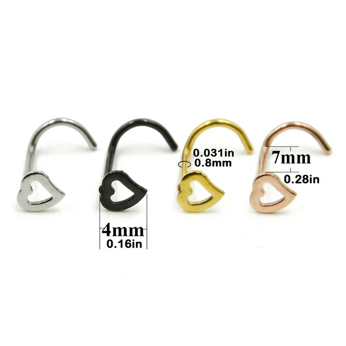 EVISPOL Set di 5 Piercing per  - Body Jewelry Metal Types recensione e prezzo
