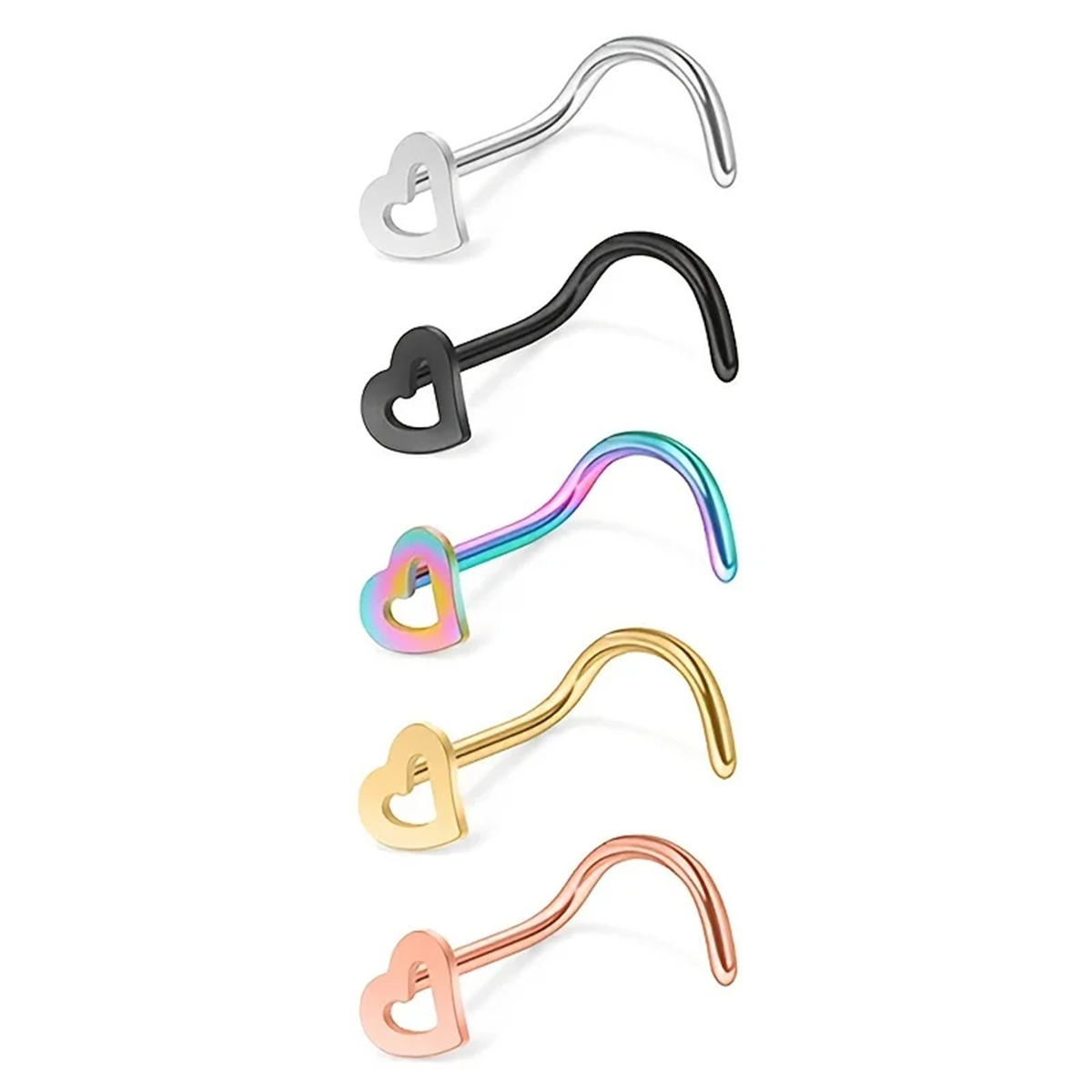 EVISPOL Set di 5 Piercing per  - Body Jewelry Metal Types recensione e prezzo