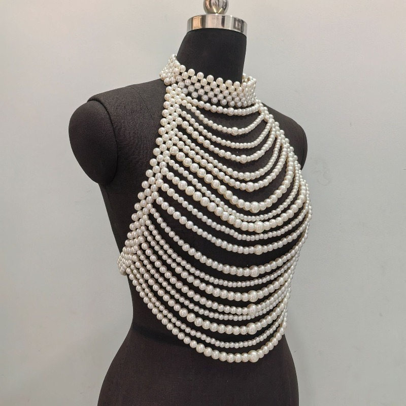 Catena per il petto con perlin - Body Jewelry Trend recensione e prezzo