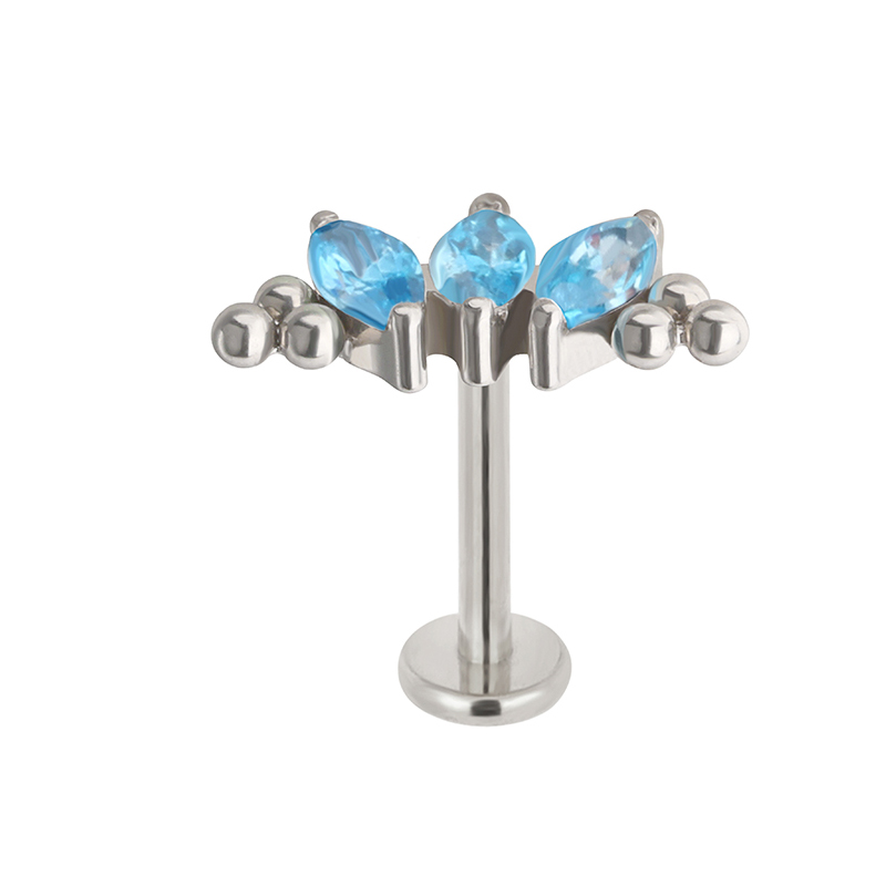 ASTM F136 Titanium PIERC 3 CZ  - Cluster Stud Ear recensione e prezzo