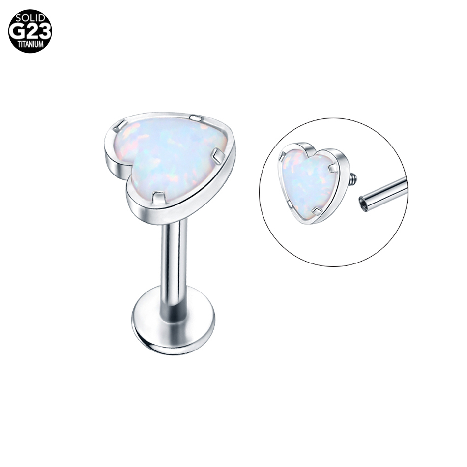 1PC Titanio 16G CZ Gemma Labre - Cluster Stud Ear recensione e prezzo